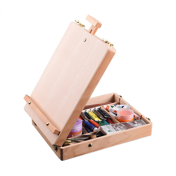 Wooden Easel for Painting Sketch Easel Drawing Table Box Oil Paint Lap –  AOOKMIYA
